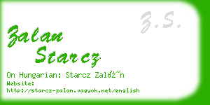 zalan starcz business card